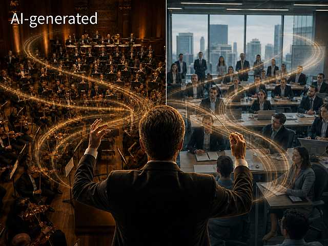 AGGIORNAMENTO PERMANENTEIN PRESENZA
Quando il risultato dipende dagli altri: chiavi di lettura di un direttore d'orchestra per chi guida imprese e persone (con aperitivo di networking)