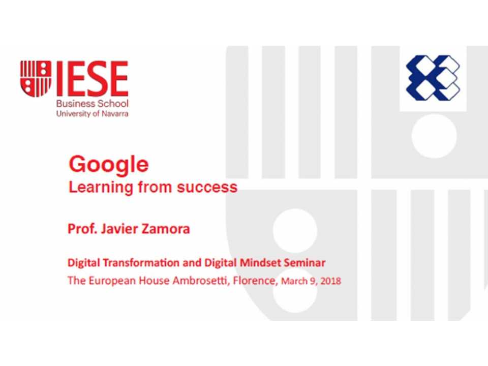 AGGIORNAMENTO PERMANENTEIN PRESENZA
Trasformazione digitale: “digital density”, strategie e nuovi modelli di business