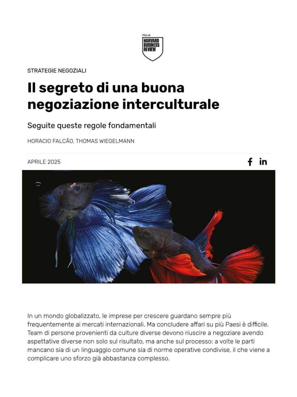 Il segreto di una buona negoziazione interculturale