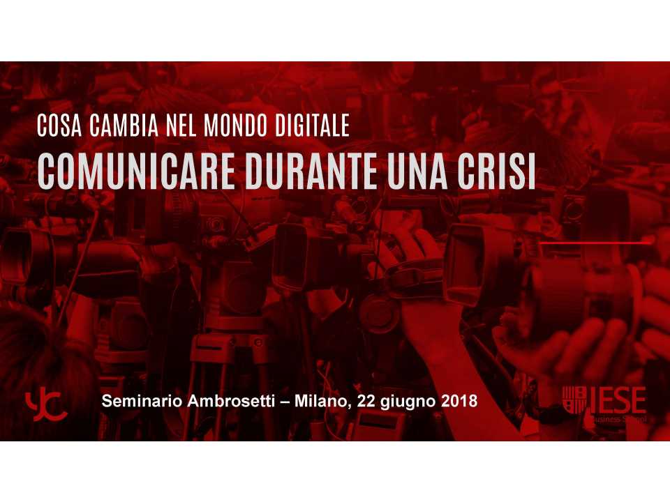 Cosa cambia nel mondo digitale. Comunicare durante una crisi