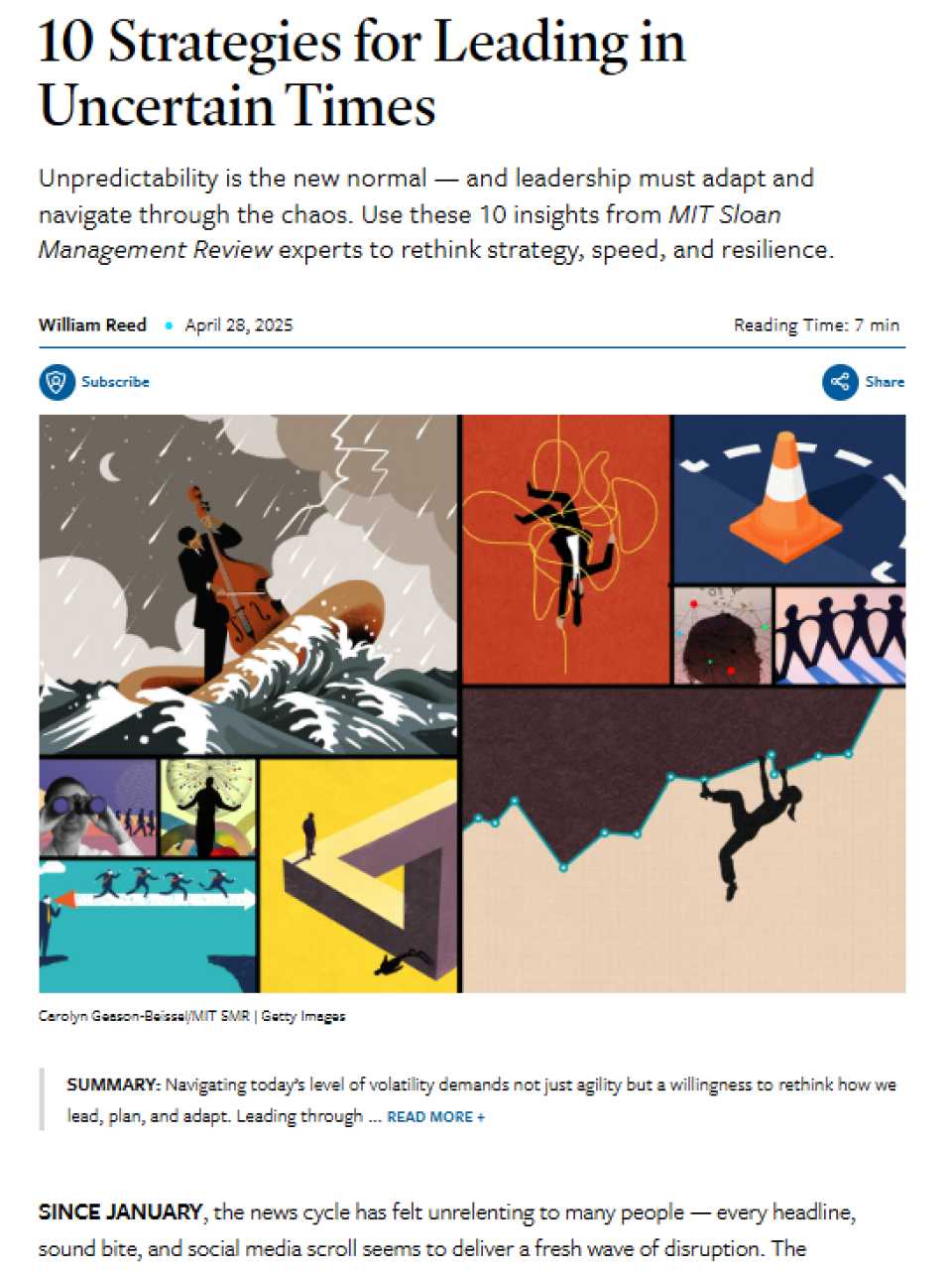 10 Strategies for leading in uncertain times