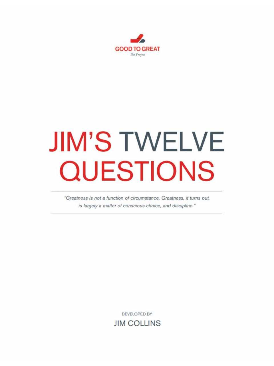 Jim’s twelve questions