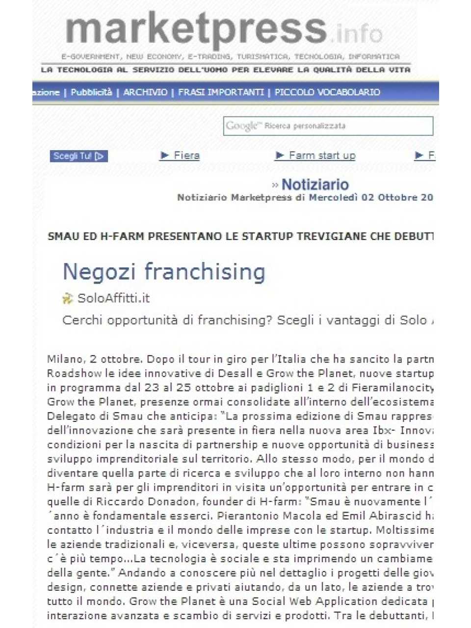 SMAU ed H FARM presentano le Startup Trevigiane che debutteranno a Milano dal 23 al 25 ottobre
