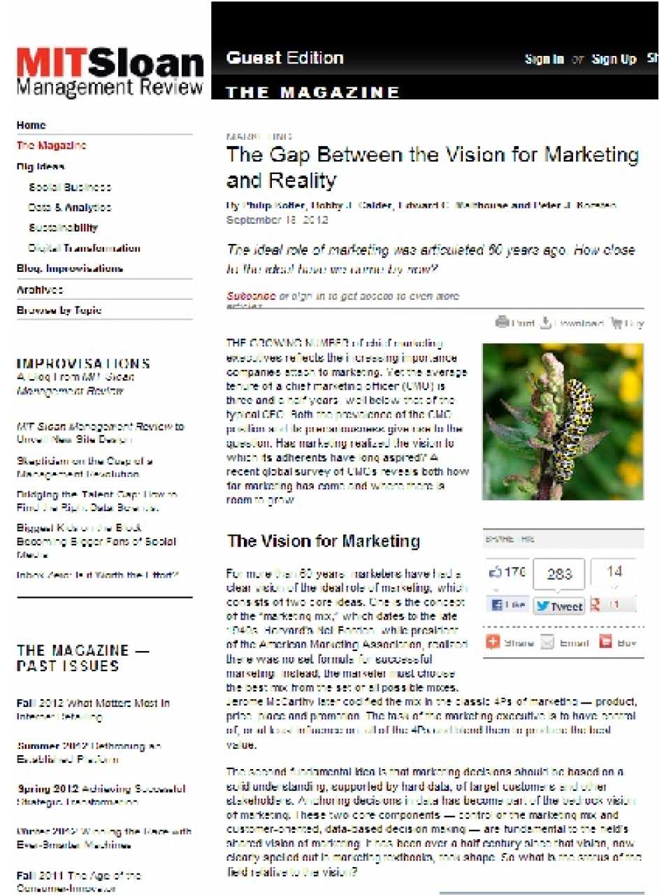 The gap between the vision for marketing and reality