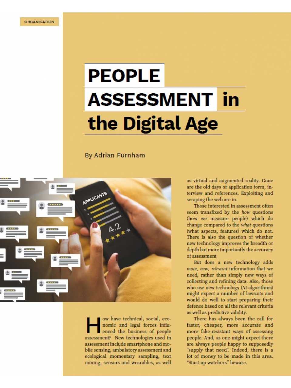 People Assesment in the Digital Age