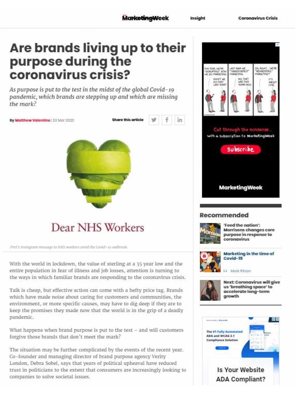 AGGIORNAMENTO PERMANENTEVIA WEBHow to manage a brand during a crisis