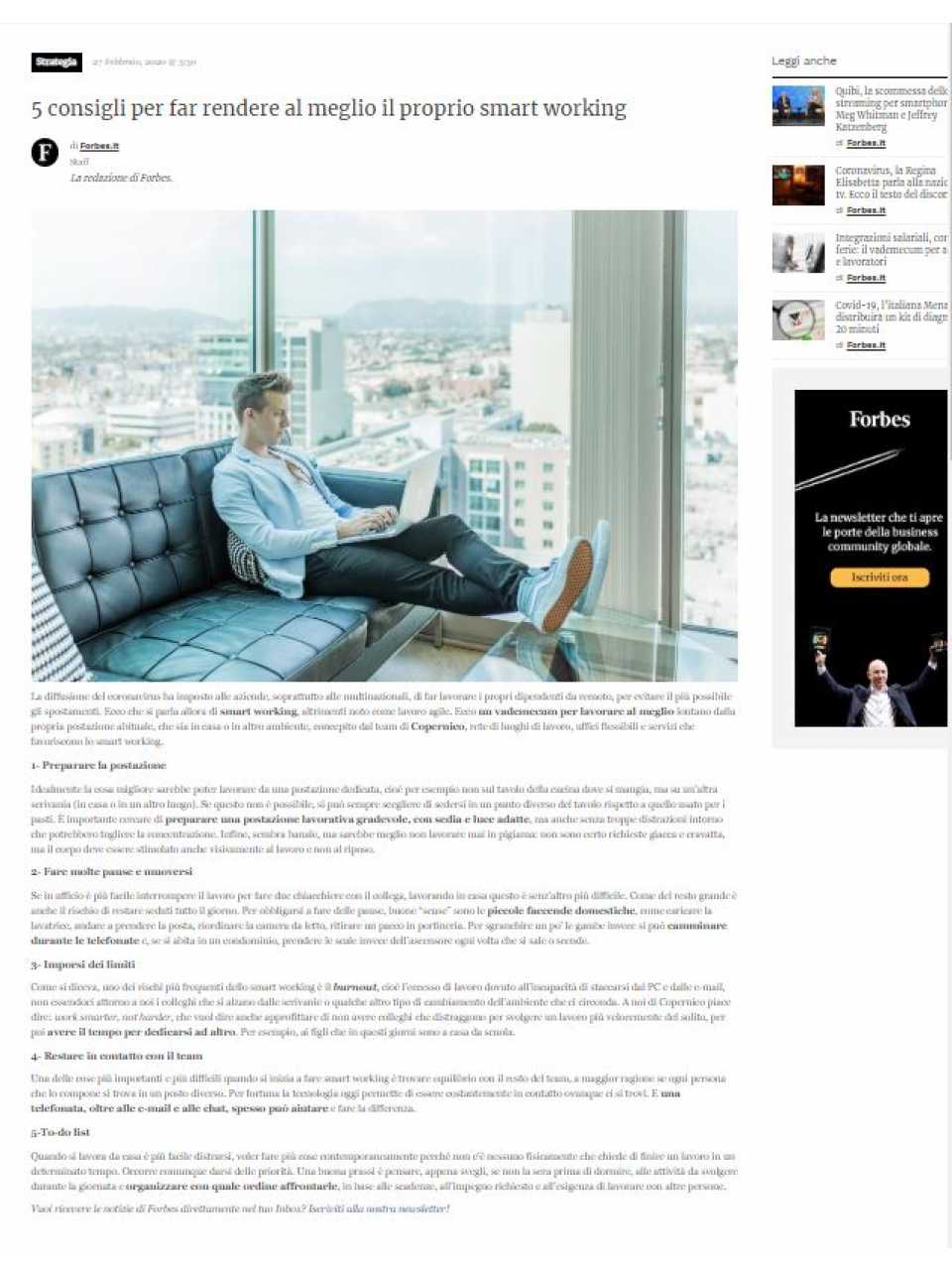 AGGIORNAMENTO PERMANENTEVIA WEBSmartworking e gestione di team distribuiti: leadership, motivazione e comunicazione efficace