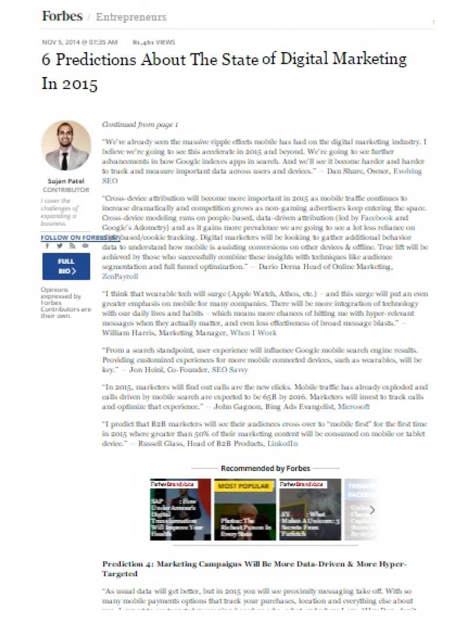 6 predictions about the state of digital marketing in 2015