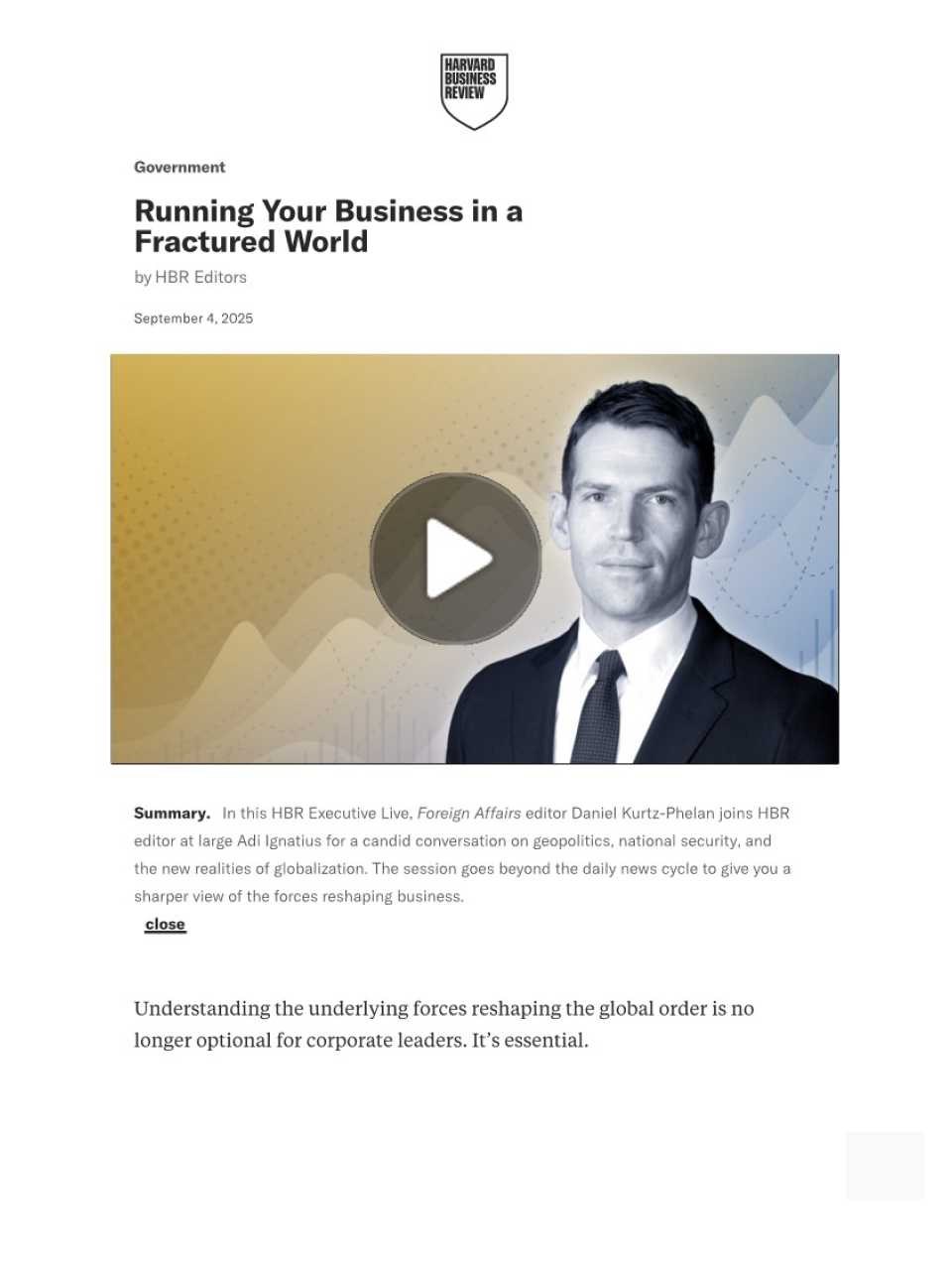 Running your business in a fractured world