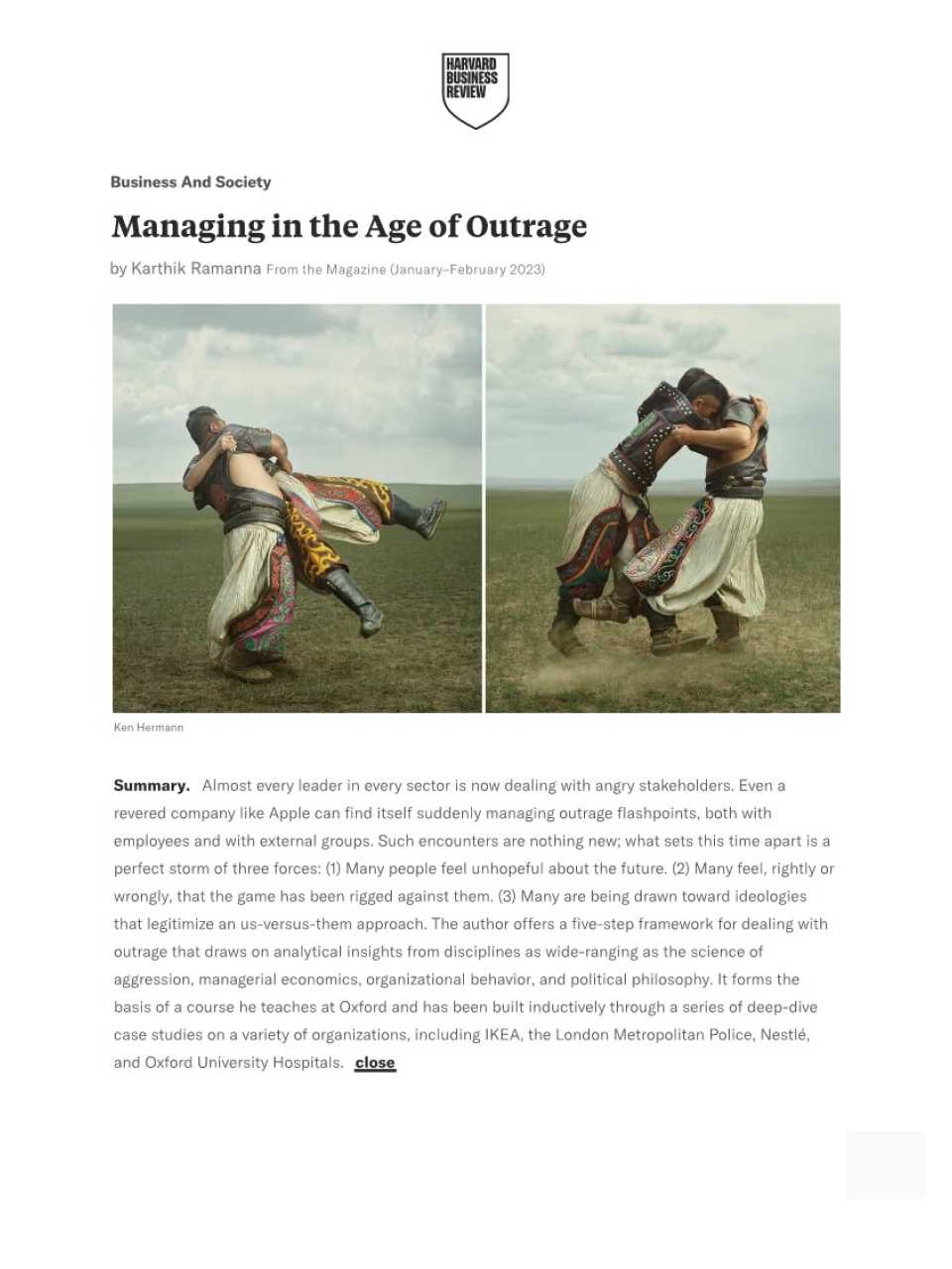Managing in the age of outrage