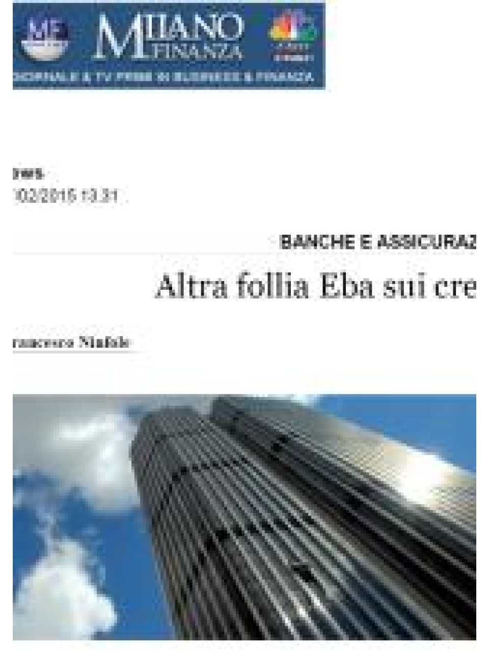 Altra follia EBA sui crediti scaduti