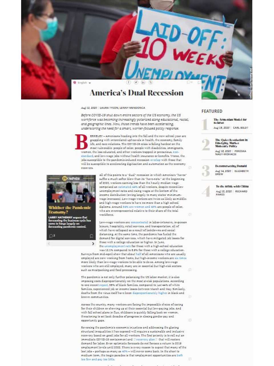 America's Dual Recession