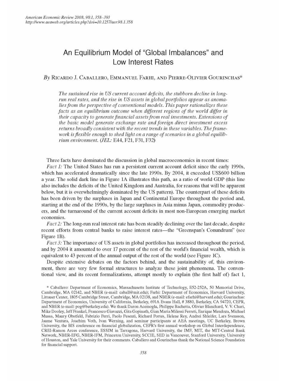 An Equilibrium Model of “Global Imbalances” and Low Interest Rates