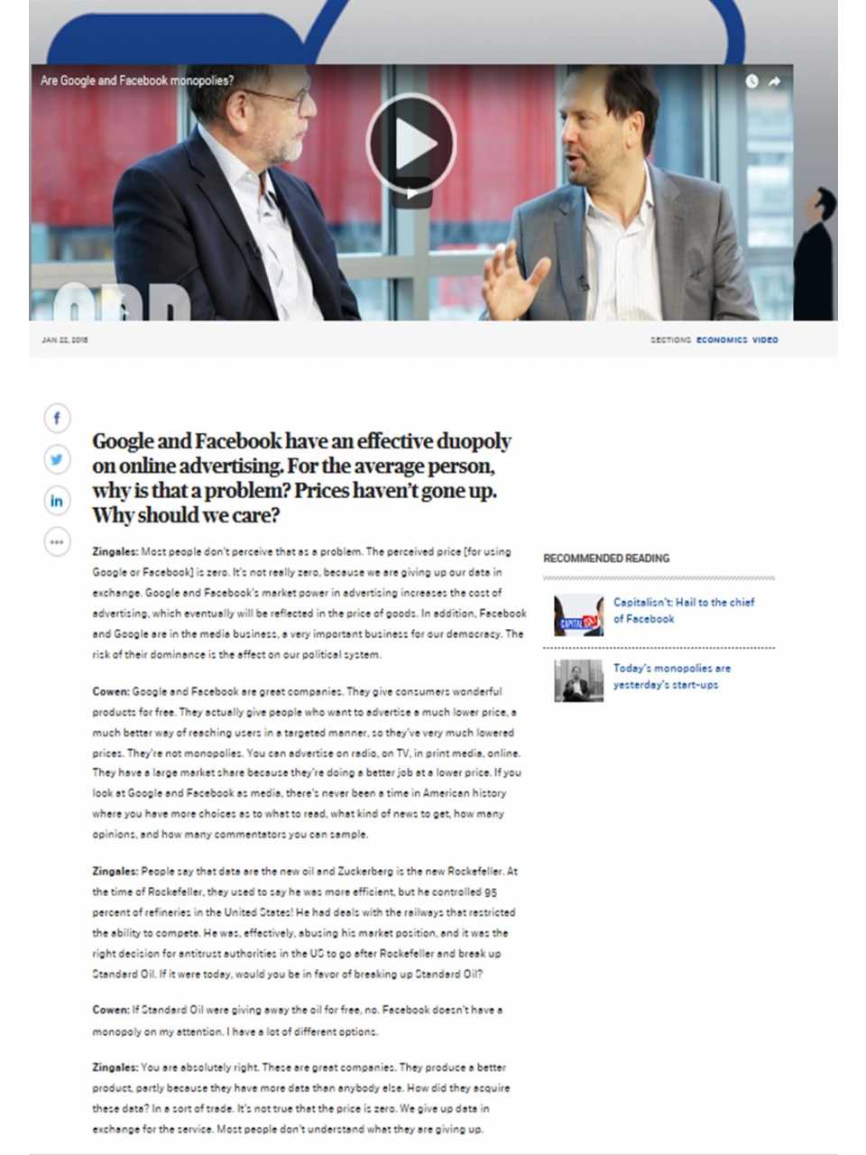 Are Google and Facebook monopolies?