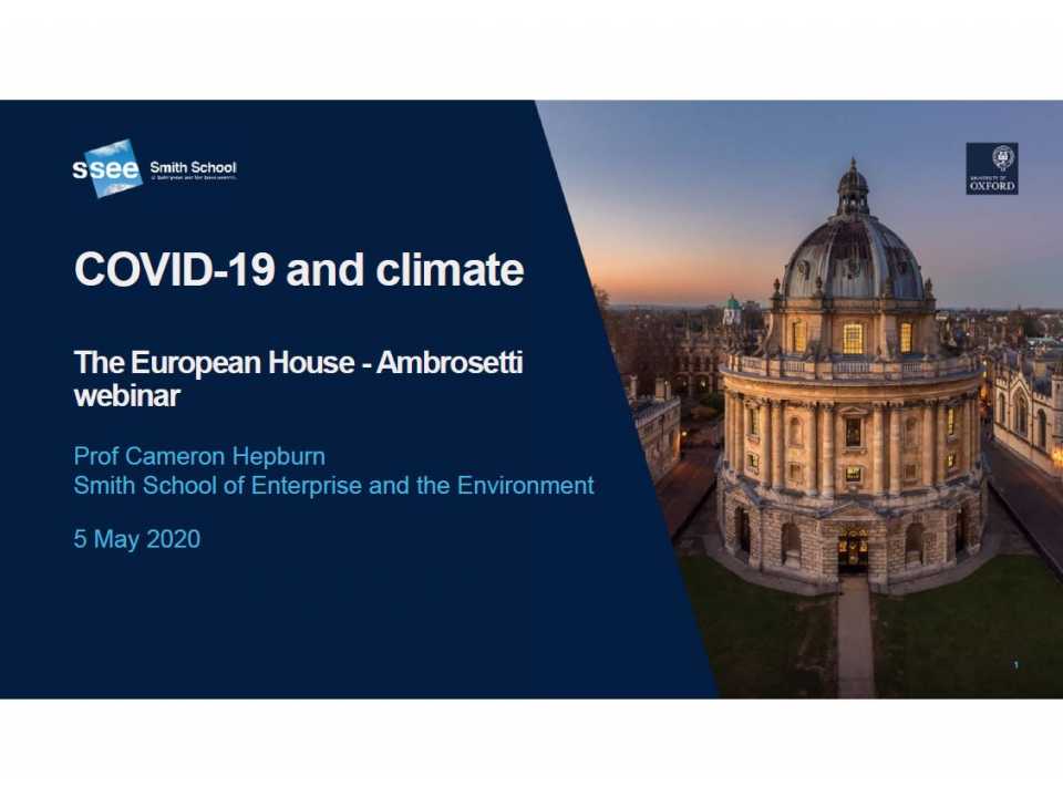 AGGIORNAMENTO PERMANENTEVIA WEBThe post Covid-19 recovery: a transition towards cleaner technologies?
