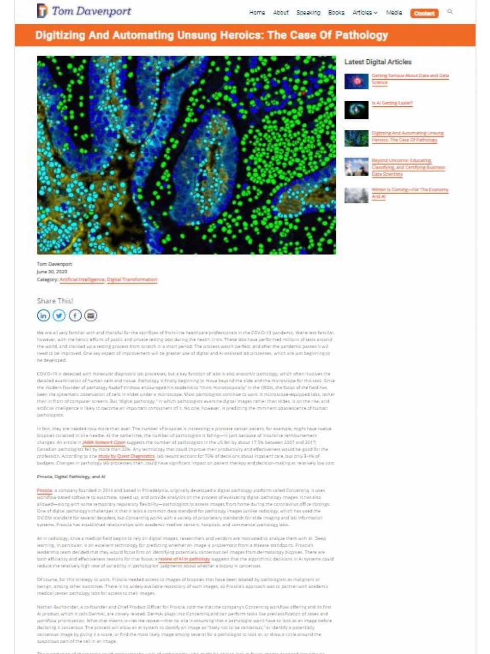 Digitizing And Automating Unsung Heroics: The Case Of Pathology