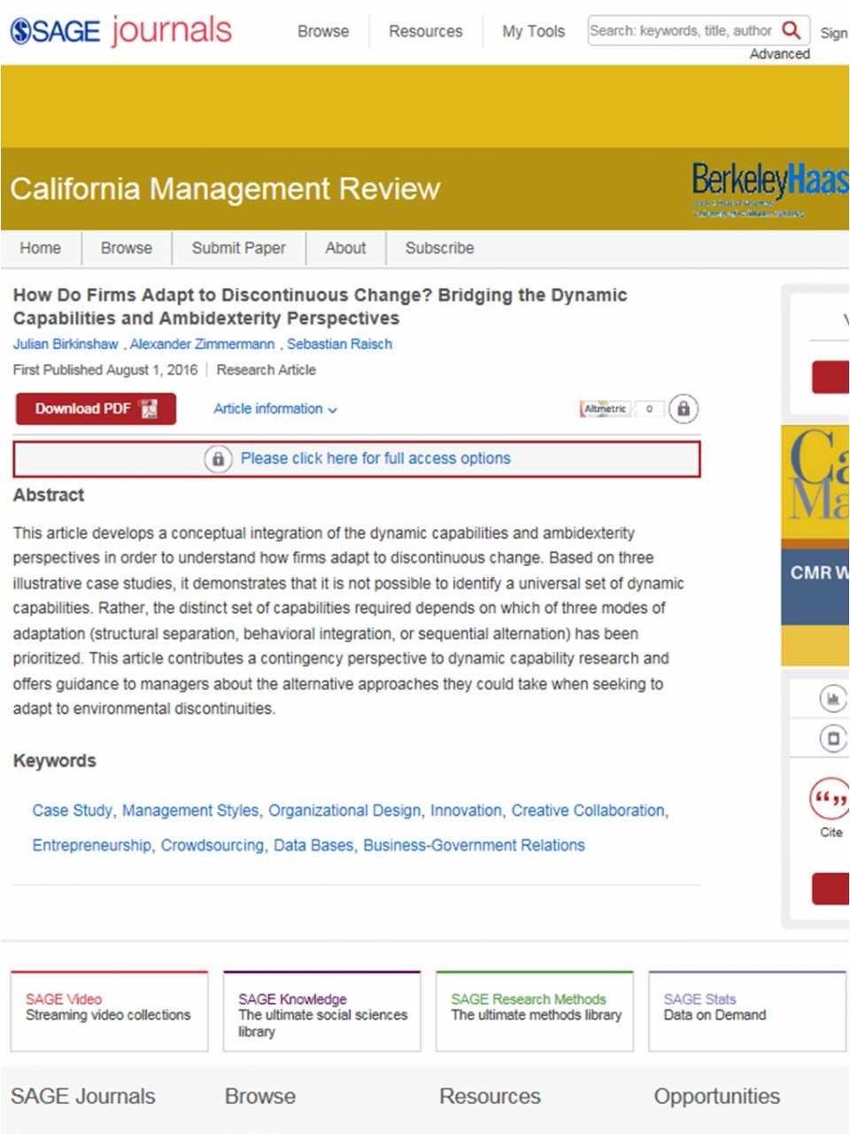 How Do Firms Adapt to Discontinuous Change?