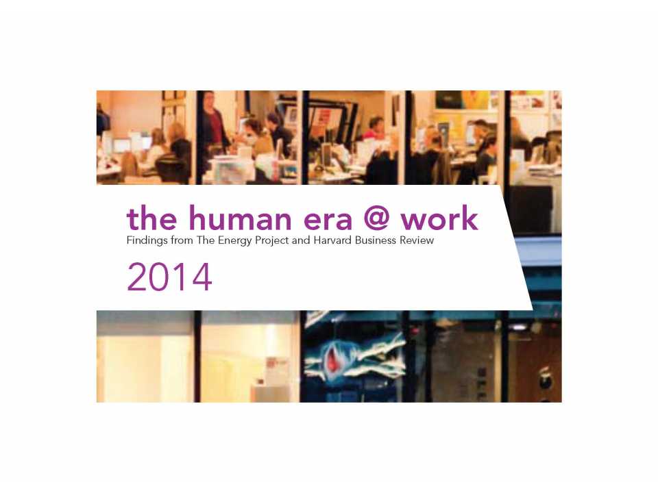 The Human Era@Work