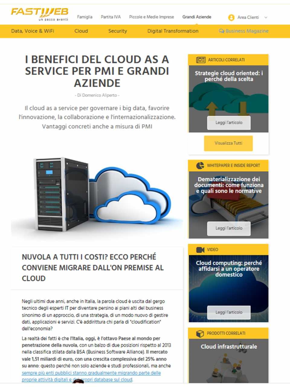 I benefici del cloud as a service per PMI e grandi aziende