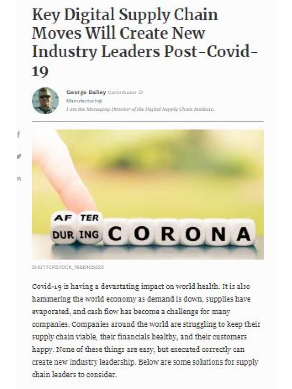 AGGIORNAMENTO PERMANENTEVIA WEBCovid-19 e Supply Chain: gestire l’emergenza e affrontare la ripartenza.
L’esperienza di Unilever