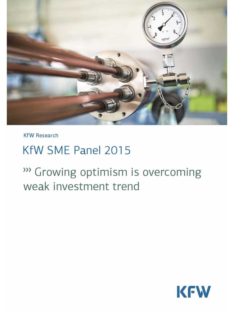 KfW SME Panel 2015 - Growing optimism is overcoming weak investment trend
