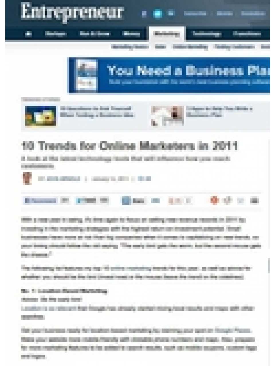 10 Trends for Online Marketers in 2011