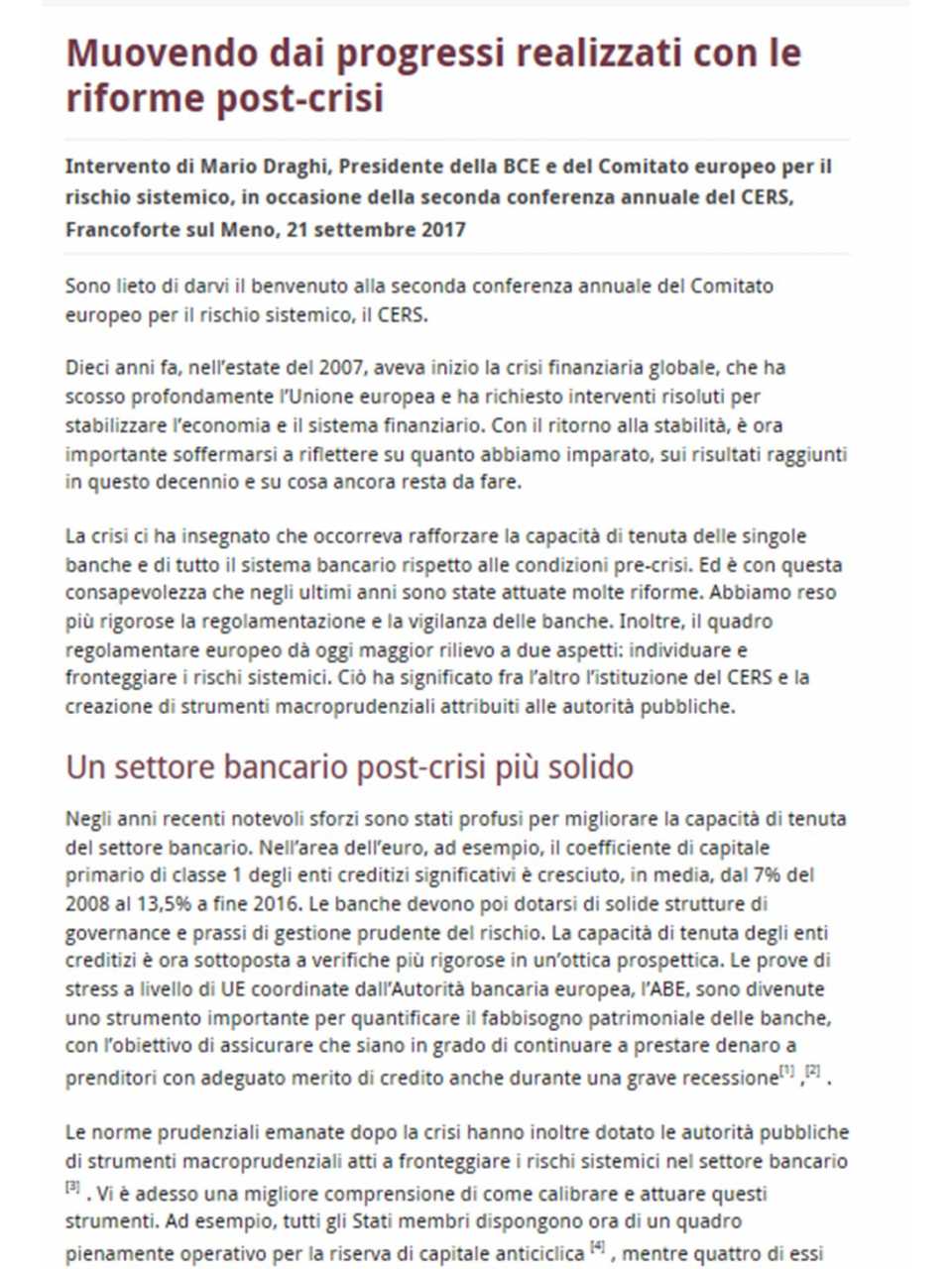 AGGIORNAMENTO PERMANENTEIN PRESENZA
Scenari futuri per il sistema bancario italiano: vulnerabilità e possibili soluzioni