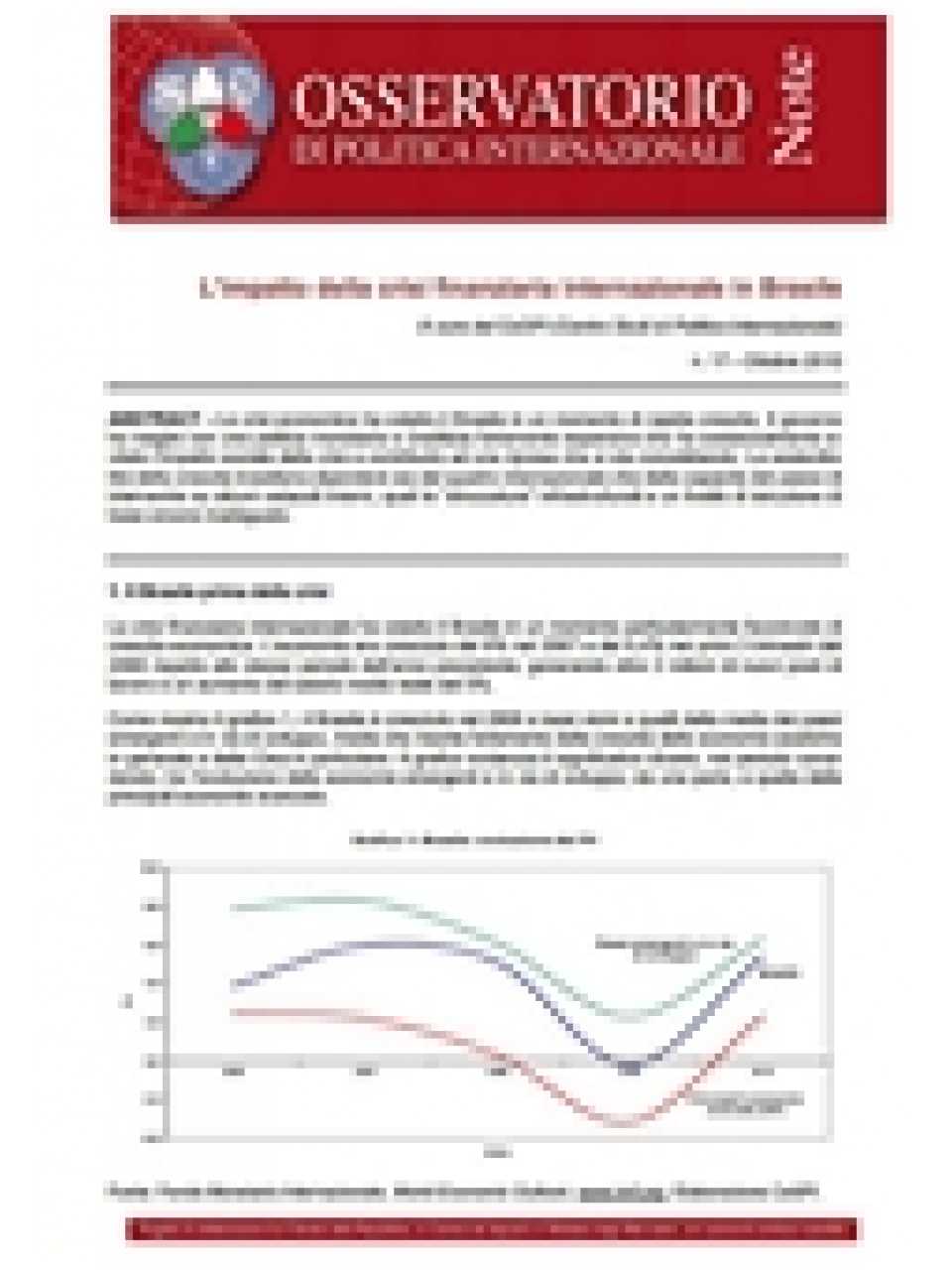 Osservatorio di politica internazionale l'impatto della crisi finanziaria internazionale in brasile