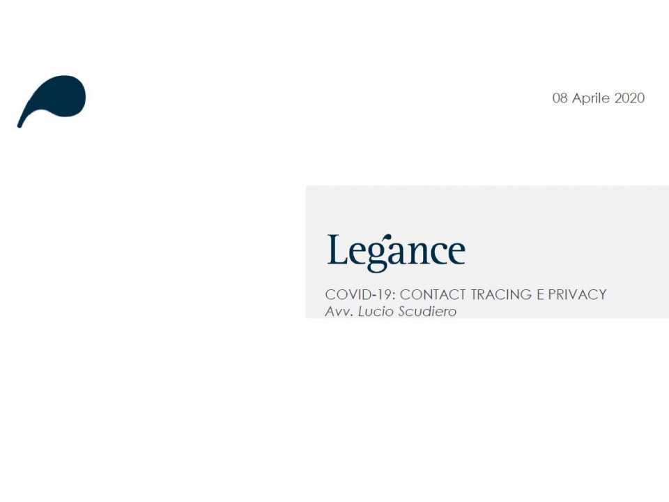 AGGIORNAMENTO PERMANENTEVIA WEB
Contact Tracing & Social Distancing to kick-start recovery