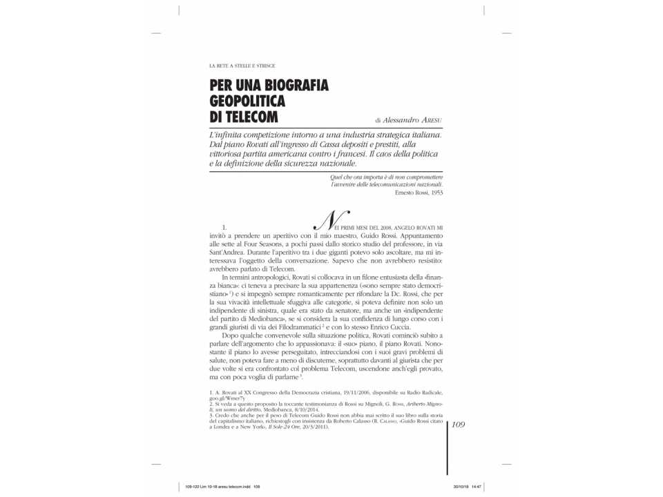 AGGIORNAMENTO PERMANENTEVIA WEBL’Italia è troppo grande per fallire o per essere salvata?