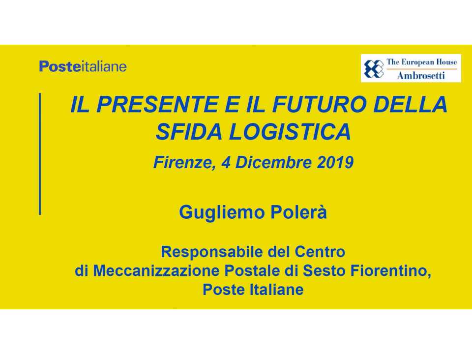Il presente e il futuro della sfida logistica