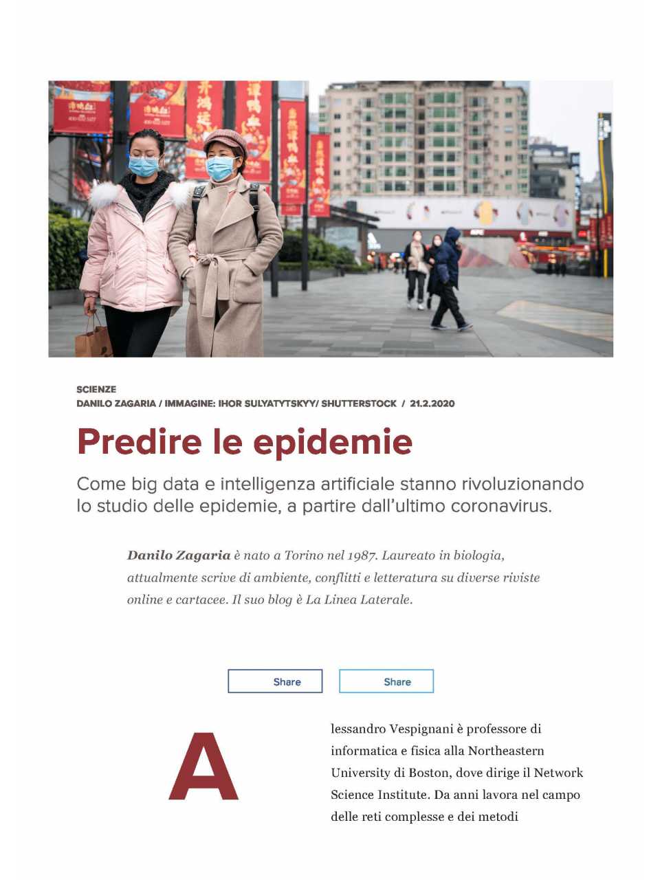 AGGIORNAMENTO PERMANENTEVIA WEBPandemie e previsioni: mappare la diffusione dei virus grazie a Big Data e A.I.