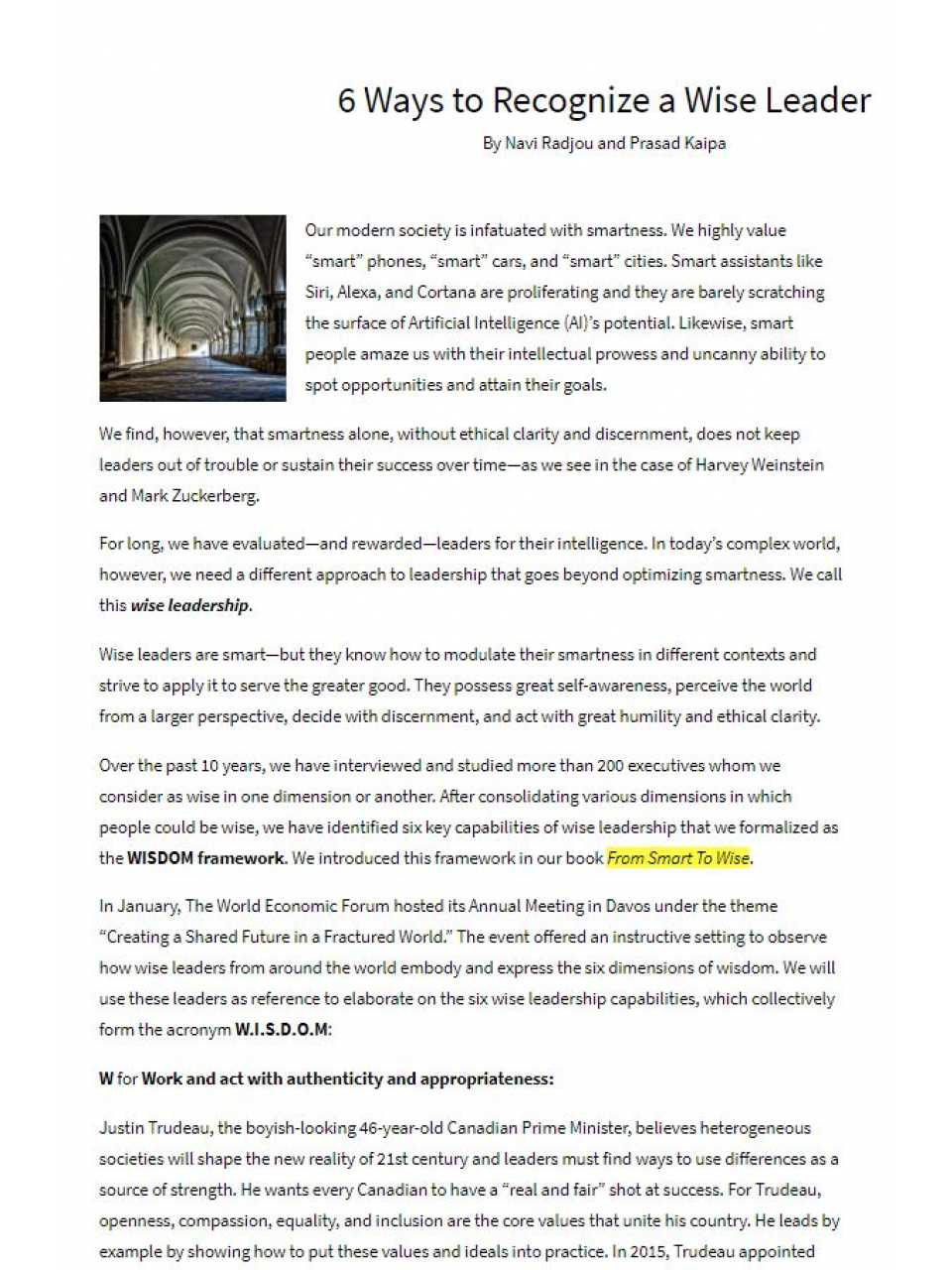 AGGIORNAMENTO PERMANENTEIN PRESENZA
Wise Leaders Wanted: i principi guida della leadership nella (nascente) società post-digitale