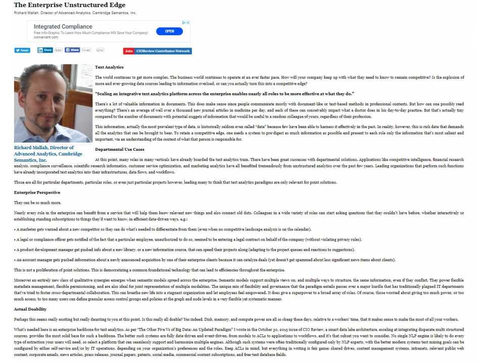 The Enterprise Unstructured Edge