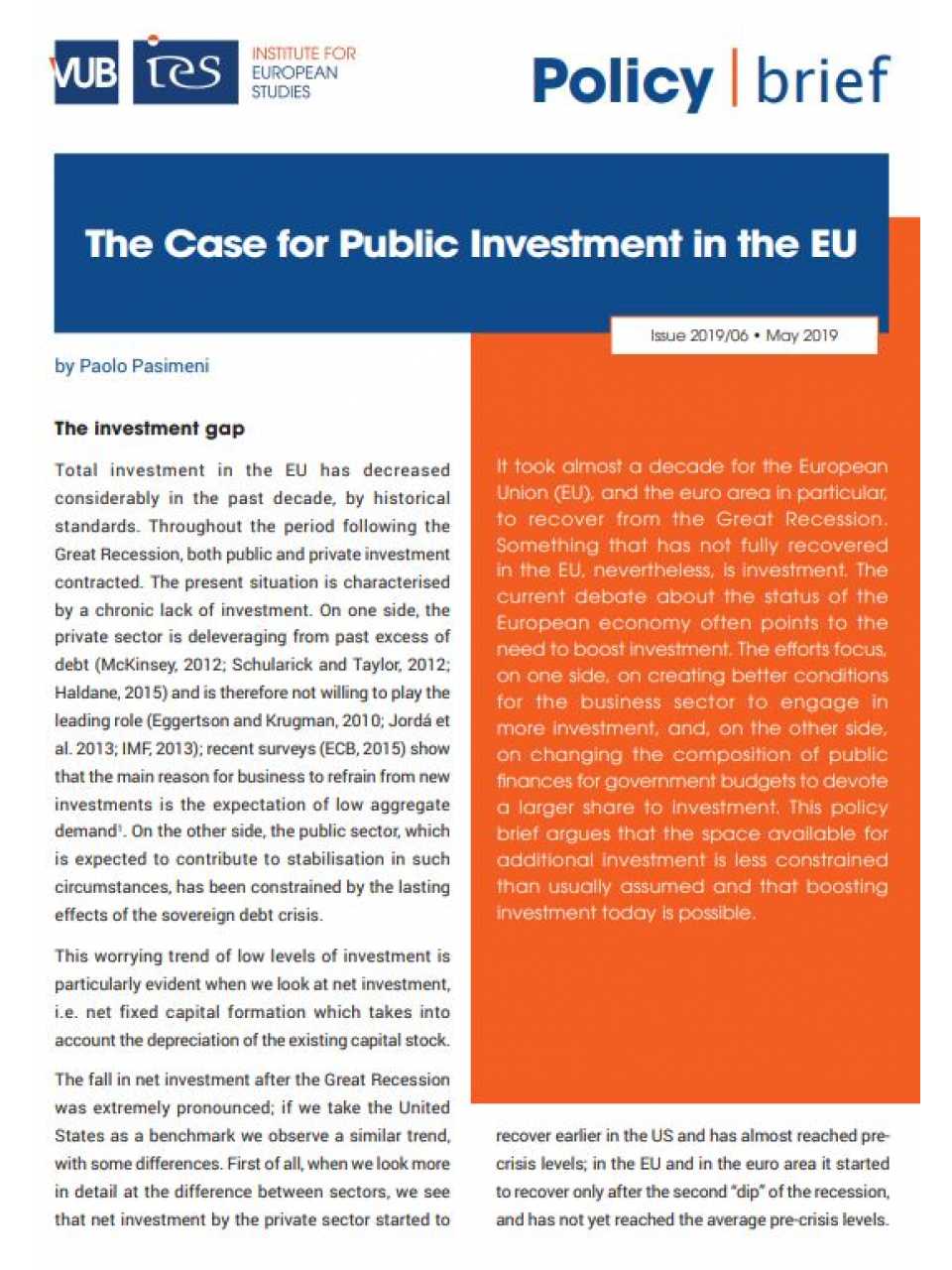 The case for public investment in the EU