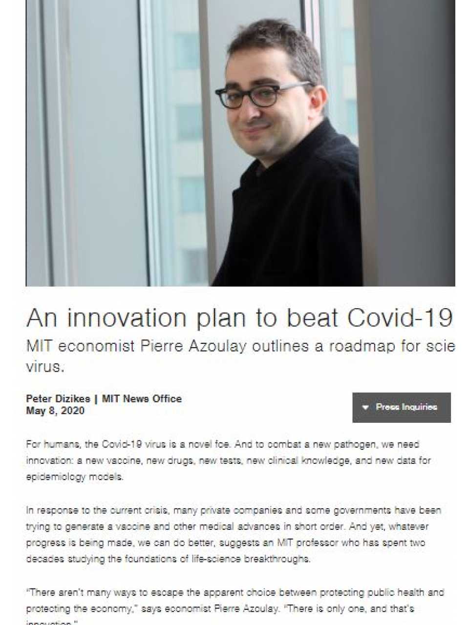 An innovation plan to beat Covid-19