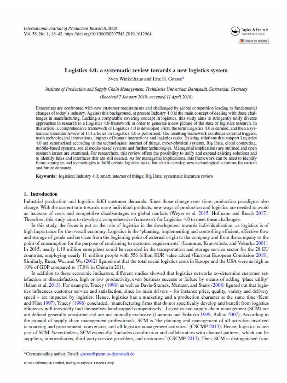 AGGIORNAMENTO PERMANENTEIN PRESENZA
Logistics 4.0: il futuro della intralogistica e del material handling