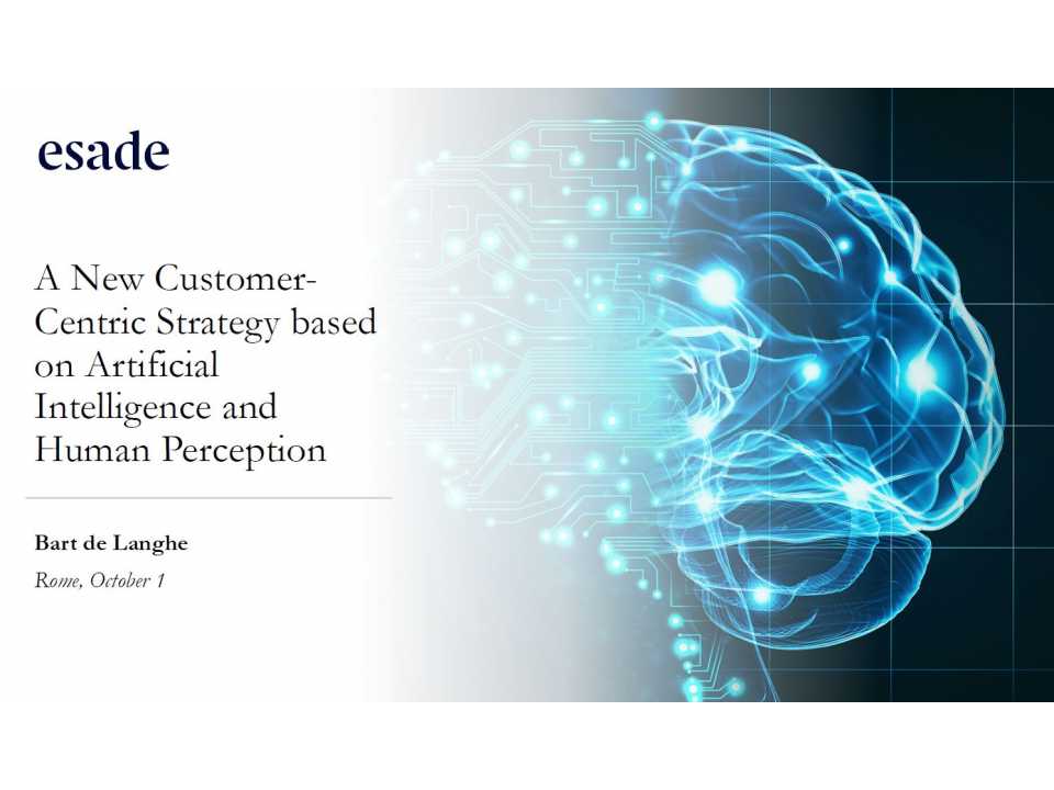 AGGIORNAMENTO PERMANENTEIN PRESENZA E VIA WEB
Una nuova strategia Customer-Centric basata sull’intelligenza artificiale e sulla sensibilità umana