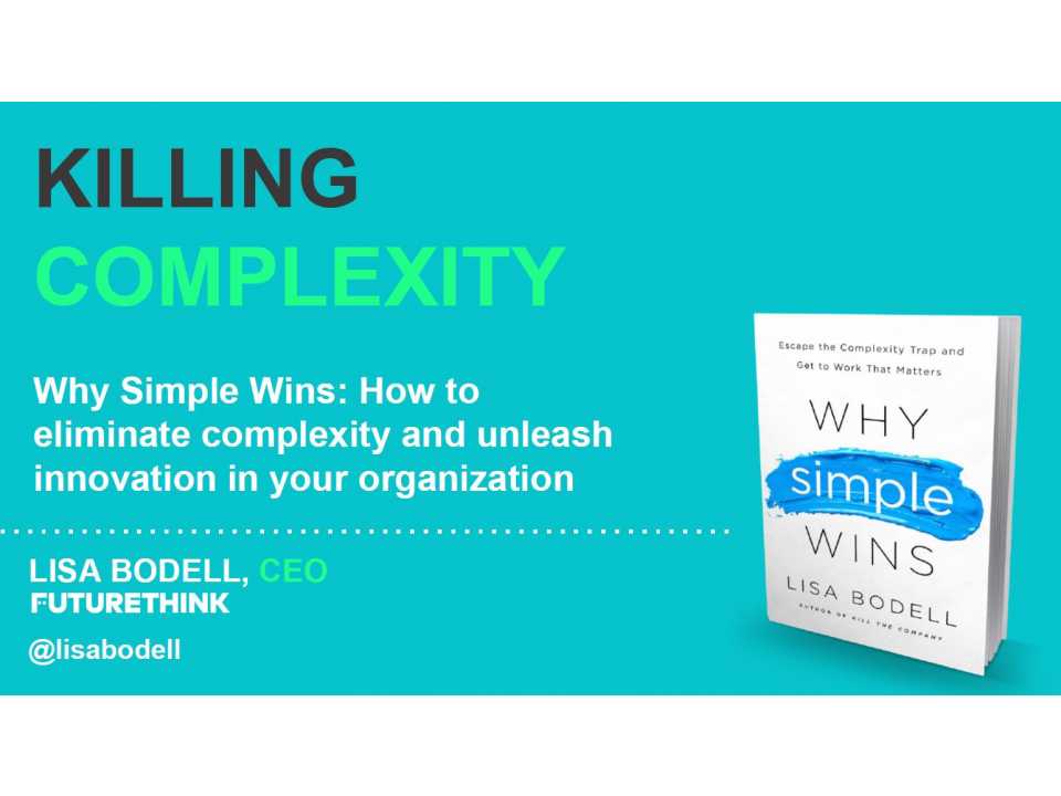 Killing complexity - Why simpes wins: How to eliminate complexity and unleash innovation in your organization