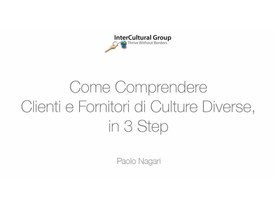 Come comprendere clienti e fornitori di culture diverse, in 3 step