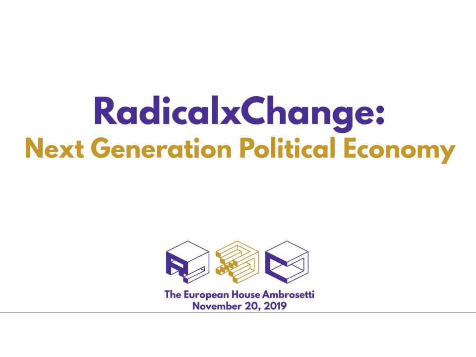 Radicalxchange: next generation political economy
