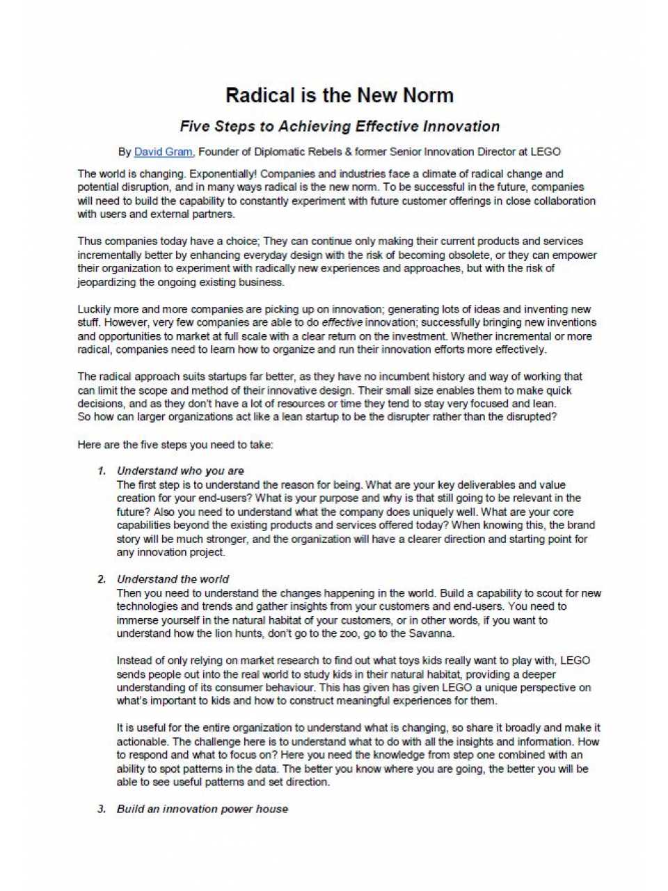 AGGIORNAMENTO PERMANENTEIN PRESENZA
Guida all’innovazione radicale: interpretare e guidare la trasformazione in azienda