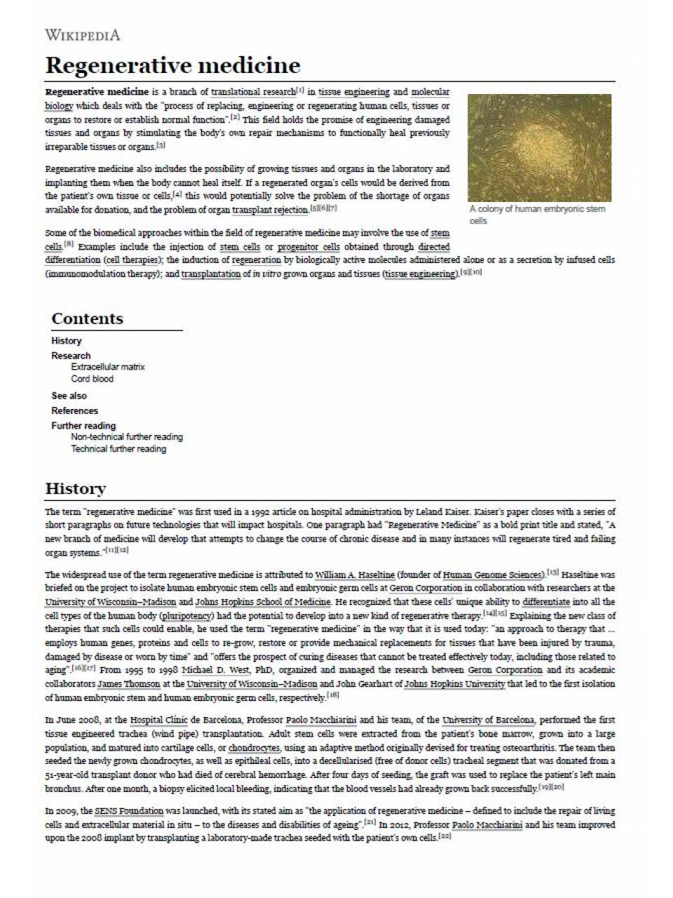 Regenerative medicine