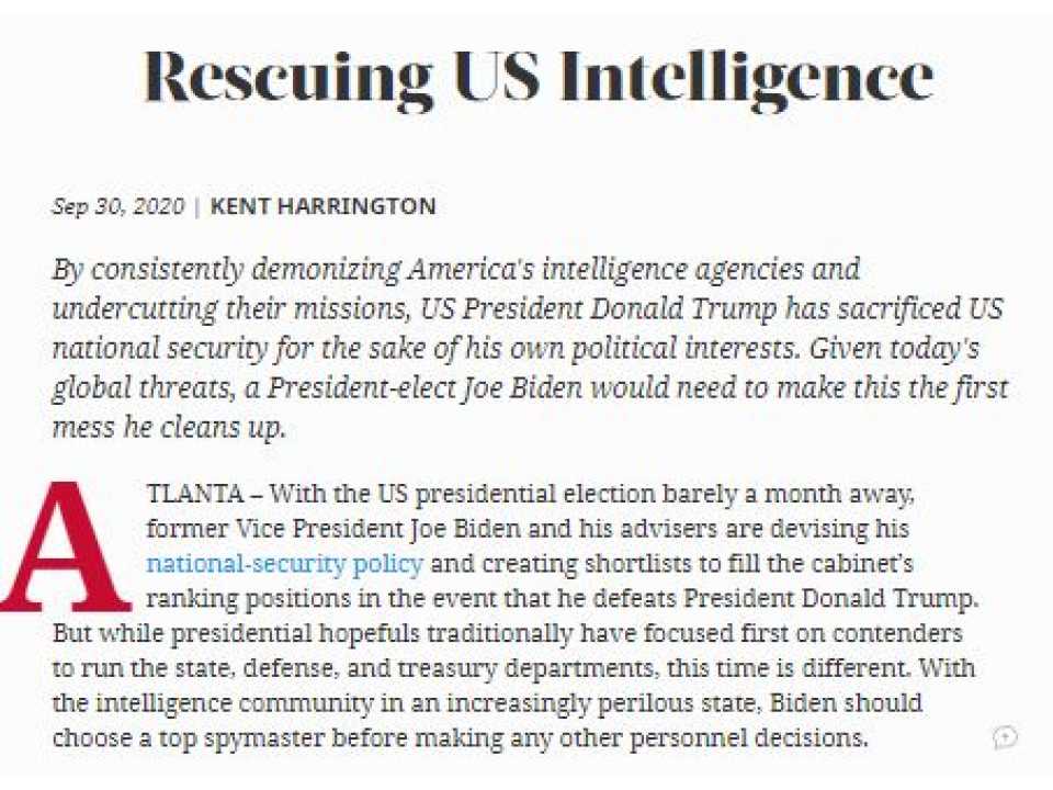 Rescuing US Intelligence