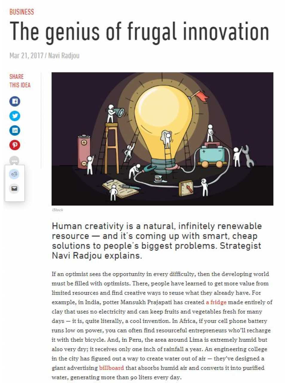 The genius of frugal innovation