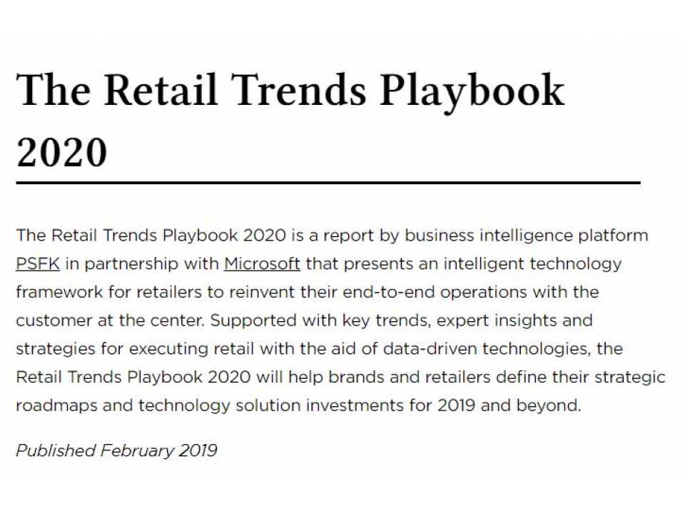 The Retail Trends Playbook 2020