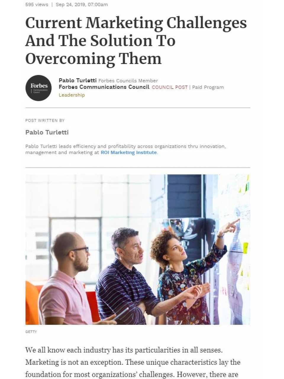 Current marketing challenges and the solution to overcoming them