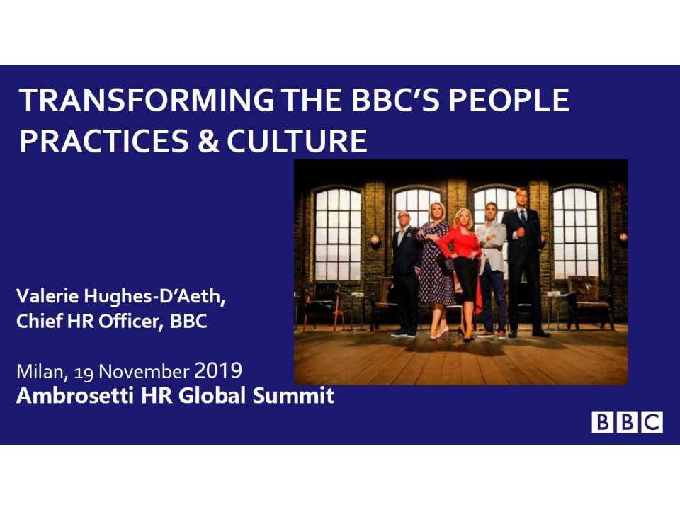 GLOBAL SUMMITIN PRESENZA
HR Global Summit 2019
Big challenges for HR