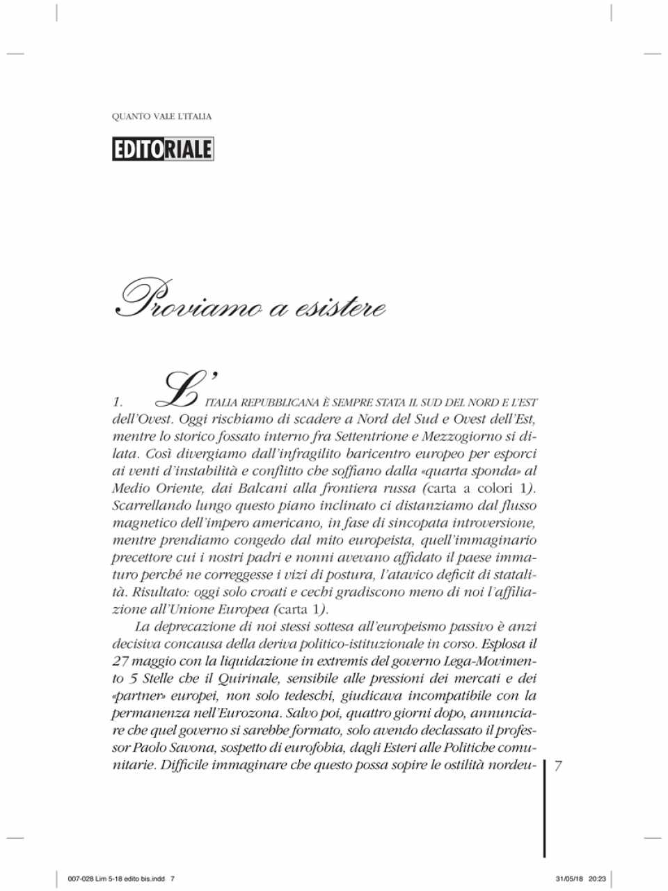Proviamo a esistere