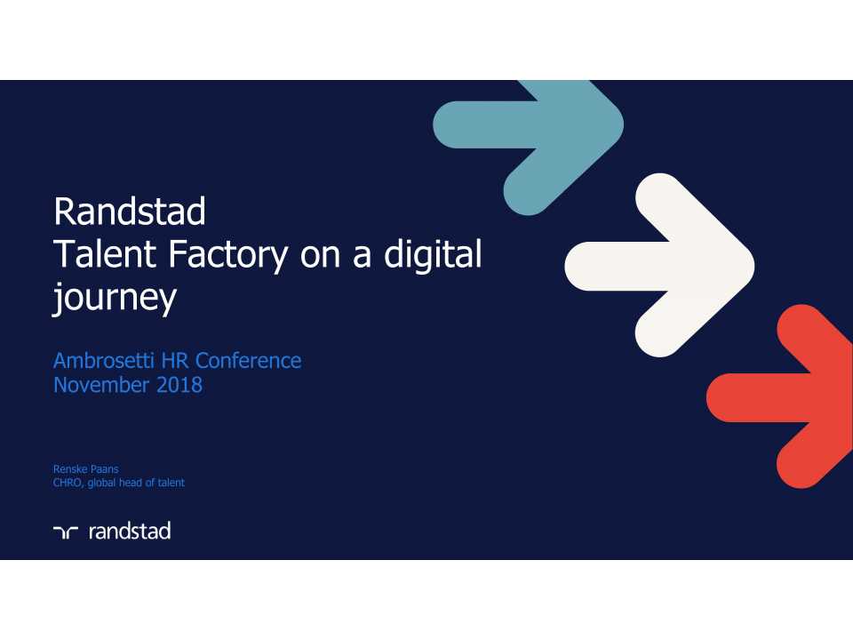 Randstad. Talent Factory on a digital journey